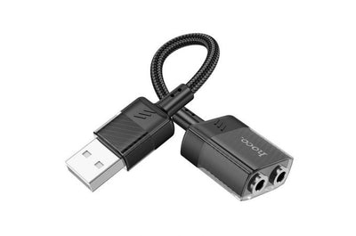Hoco LS37 Spirit Audio Adapter Output Cable - 3.5mm / Black