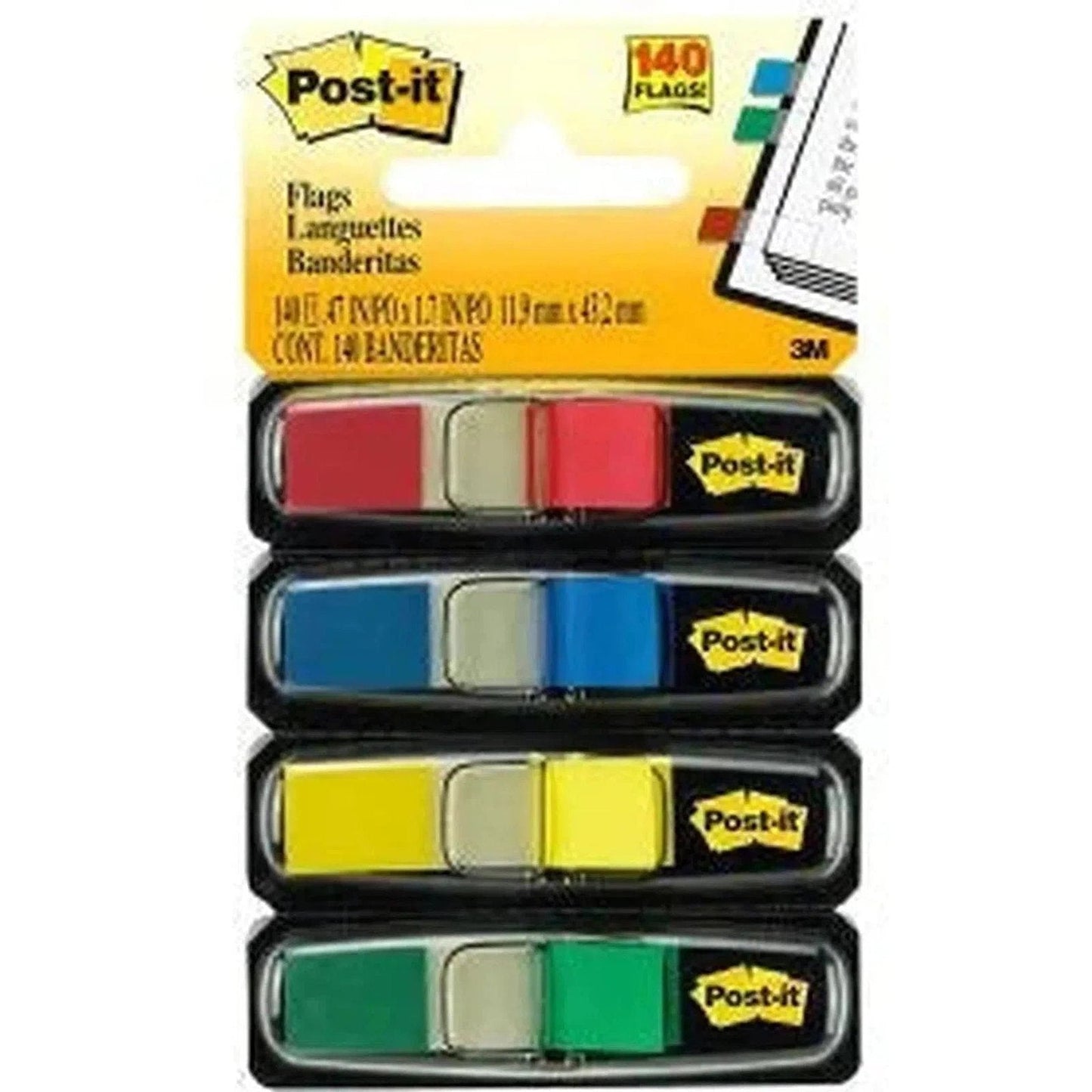 3M Post It Color Flags 140pcs/Pck