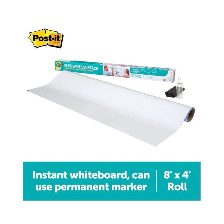 3M Post-it Super Sticky Dry Erase Whiteboard Film - 4 FT X 2 YD / 120 X 180 CM
