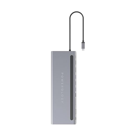 Powerology 11 In 1 Multi-Display USB-C Hub And Laptop Stand
