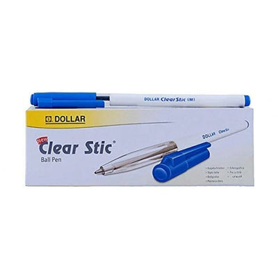 Dollar Clear Stick Ball Pen 10pcs/pkt