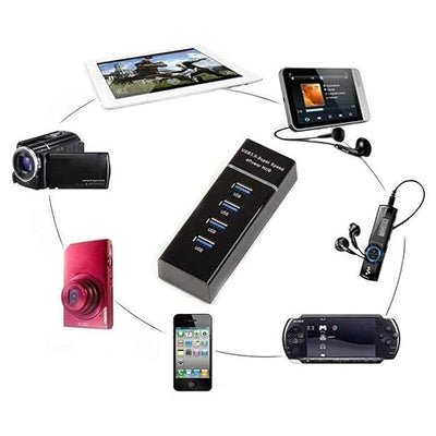 Jasoz T-F144 4 Port USB3.0 HUB - Black