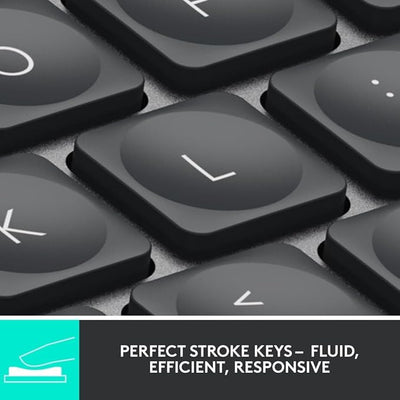 Logitech MX Keys Mini Minimalist Wireless Illuminated Keyboard English/Arabic - Graphite Black