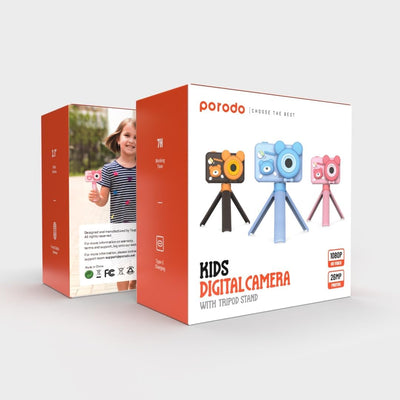 Porodo Kids Digital Camera with Tripod Stand - 400mAh