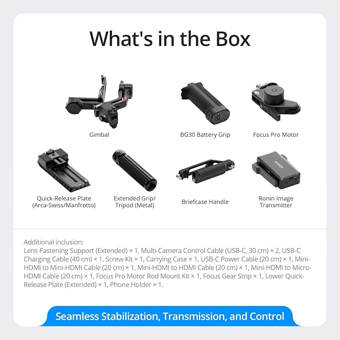 DJI RS 4 Gimbal Stabilizer - 30W / Bluetooth / WiFi - Black