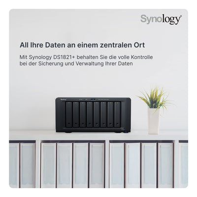 Synology DiskStation DS1821+ - SATA / 8-Bays / USB / LAN / eSATA / Desktop