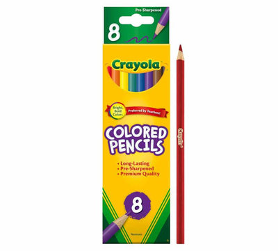 Crayola Colored Pencils, Long, 8 Count