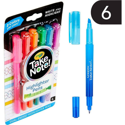 6CT.TAKE NOTE WRITE & HIGHLIGHT PENS
