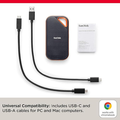 SanDisk Extreme Pro Portable SSD - 4TB / Up to 2000 MB/s / USB 3.2 Gen 2 Type-C / External SSD (Solid State Drive)