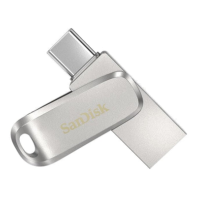 SanDisk Ultra Luxe USB-C Flash Drive - 128GB / Up to 400 MB/s / USB-C / USB 3.2 Gen 1 / Silver