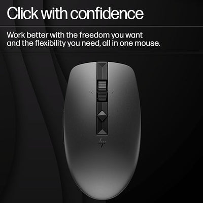 HP 710 Rechargeable Silent Wireless Mouse - Up to 3000 dpi / 7 Buttons (6 Programmable) / Graphite Color