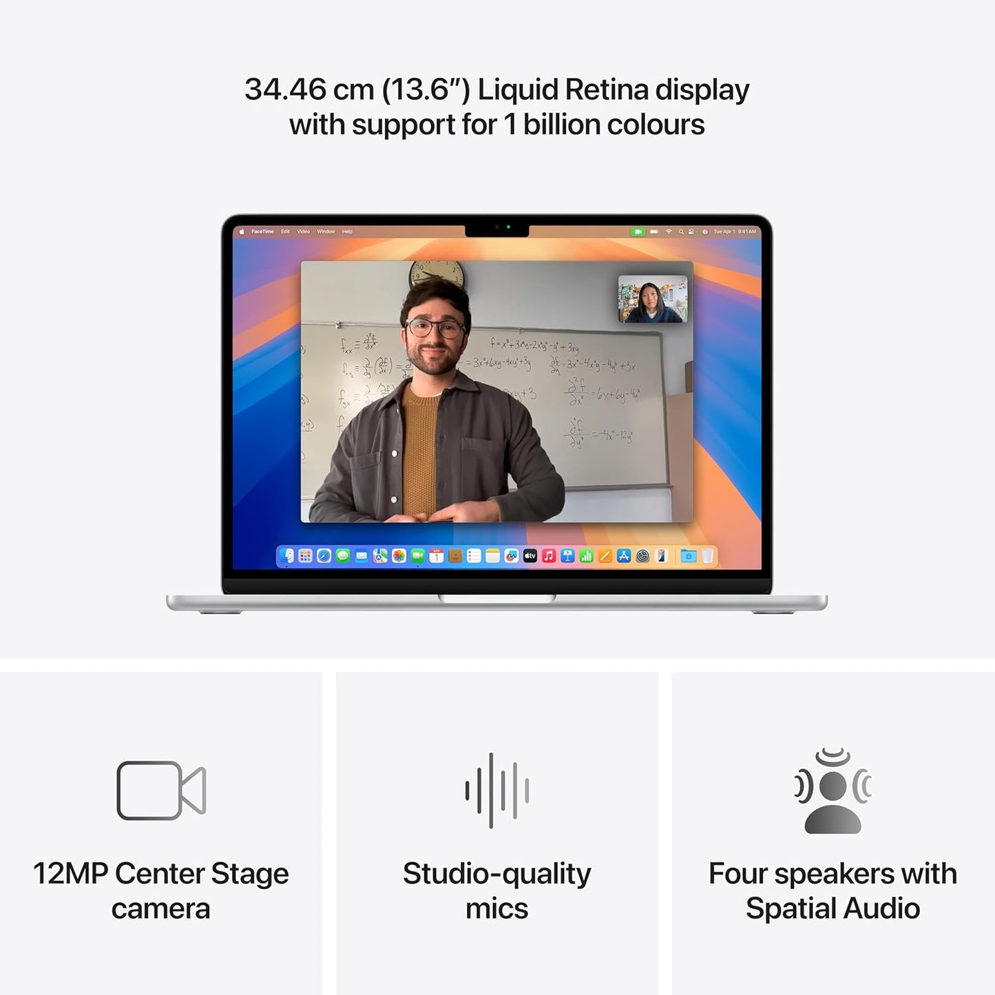 Apple MacBook Air - 13.6" / M4 / 10-Core CPU / 10-Core GPU / 16-Core Neural Engine / 16GB RAM / 512GB SSD / Arabic/English / Sky Blue / 1YW