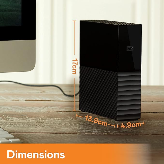 WD My Book - 8TB / Up to 5.0 Gbps / 3.5-inch / USB 3.2 Gen 1 / Black / External Hard Drive