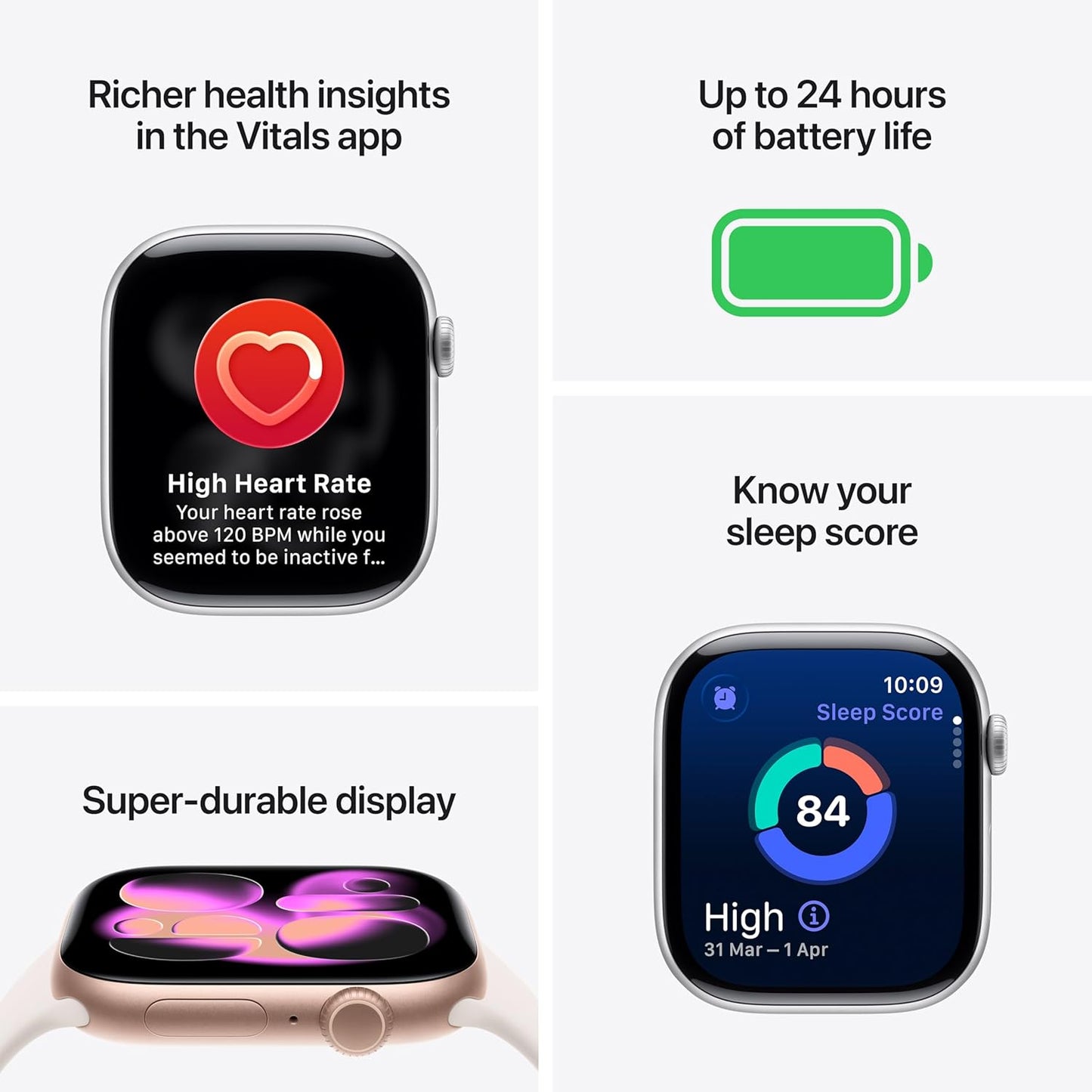 Apple Watch Series SE 3 - OLED / 64GB / 44mm / Bluetooth / Wi-Fi / Small/Medium / Midnight Aluminium Case With Midnight Sports Band