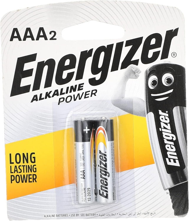 Energizer - AAA Alkaline Power 1.5v 2Pcs