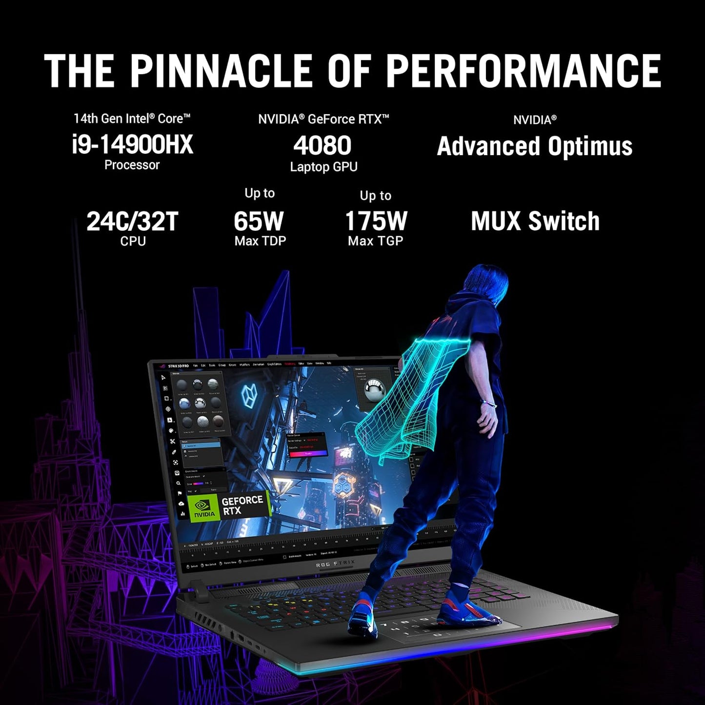ASUS ROG Strix - 16" 2.5K WQXGA / RTX 5090 24GB VGA / Ultra 9 / 64GB / 2TB SSD / Black