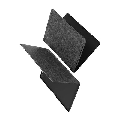 Levelo Gevena Leather Macbook Pro Cover - Apple Macbook Pro 16" / Black