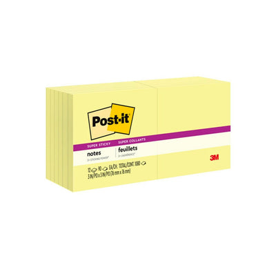 Post-It Super Sticky Yellow Notes - 3 X 3 (654-5Ssy)