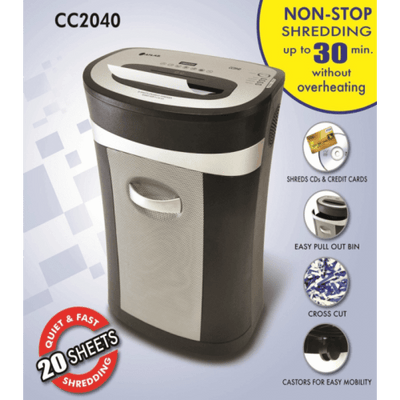 Atlas Cross Cut Shredder 20 Sheets Credit Card Cd Cc2040