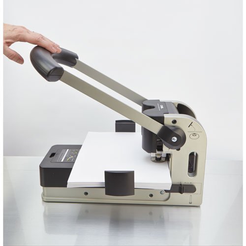 Carl Heavy Duty Punch Machine, 2 Hole Paper Punch 330 Sheet Punch Capacity - Black And Silver