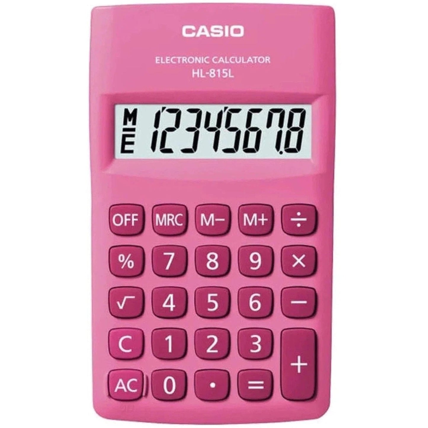 Casio 8 Digit Pink Calculator Hl-815L
