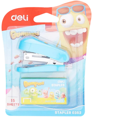 Deli Bumpeez Kids Stapler 15 Sheets 0352