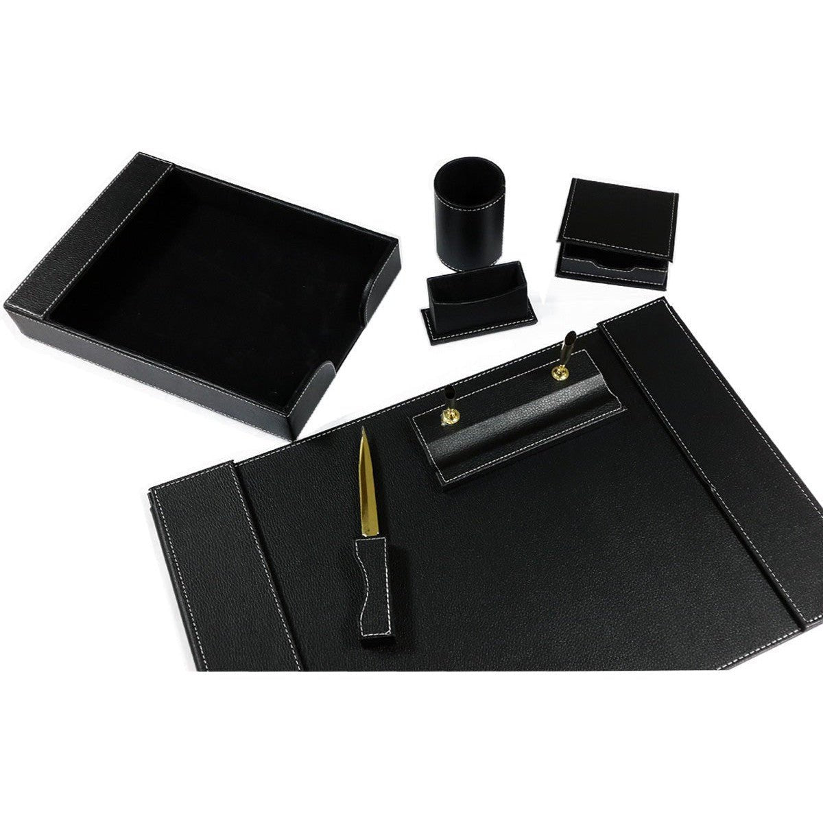 Desk Set Leather Exquisit Style 7 Pcs