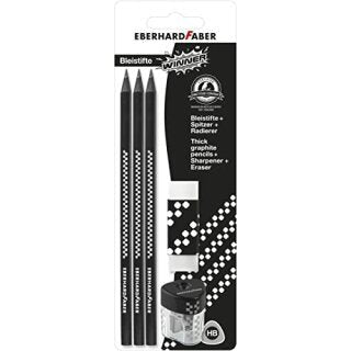 EBERHARD FABER Winner 6 Graphite Pencil + Sharpener/Eraser