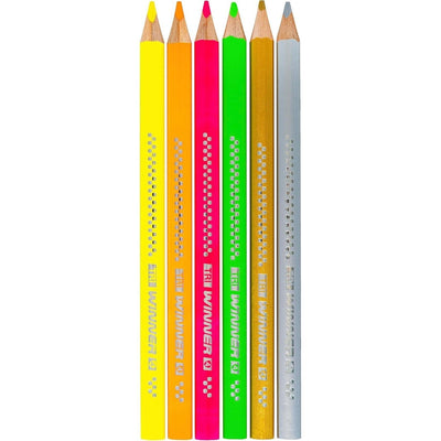 Eberhardt Faber 6 Tri Winner Pencils, Bright Colours