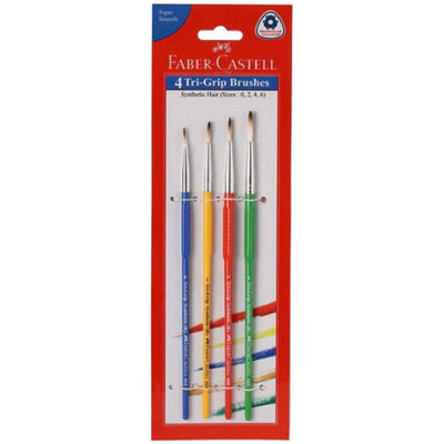 Faber Castell 4 Tri Grip Brushes (Round)