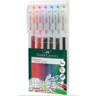 Faber Castell 6 Fast Gel Pen Set