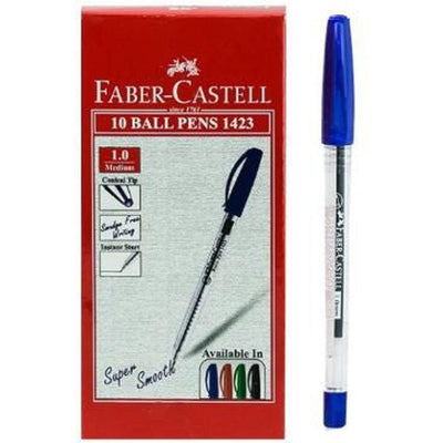 Faber Castell Ball Pen-Blue 10Pc/Box