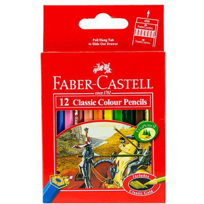 Faber Castell-Classic Color Pencil 12 Colors (Half Size)