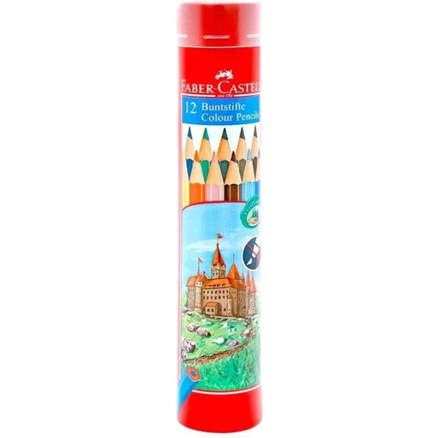 Faber Castell Colored Pencils Cylinder Case 12 Colors