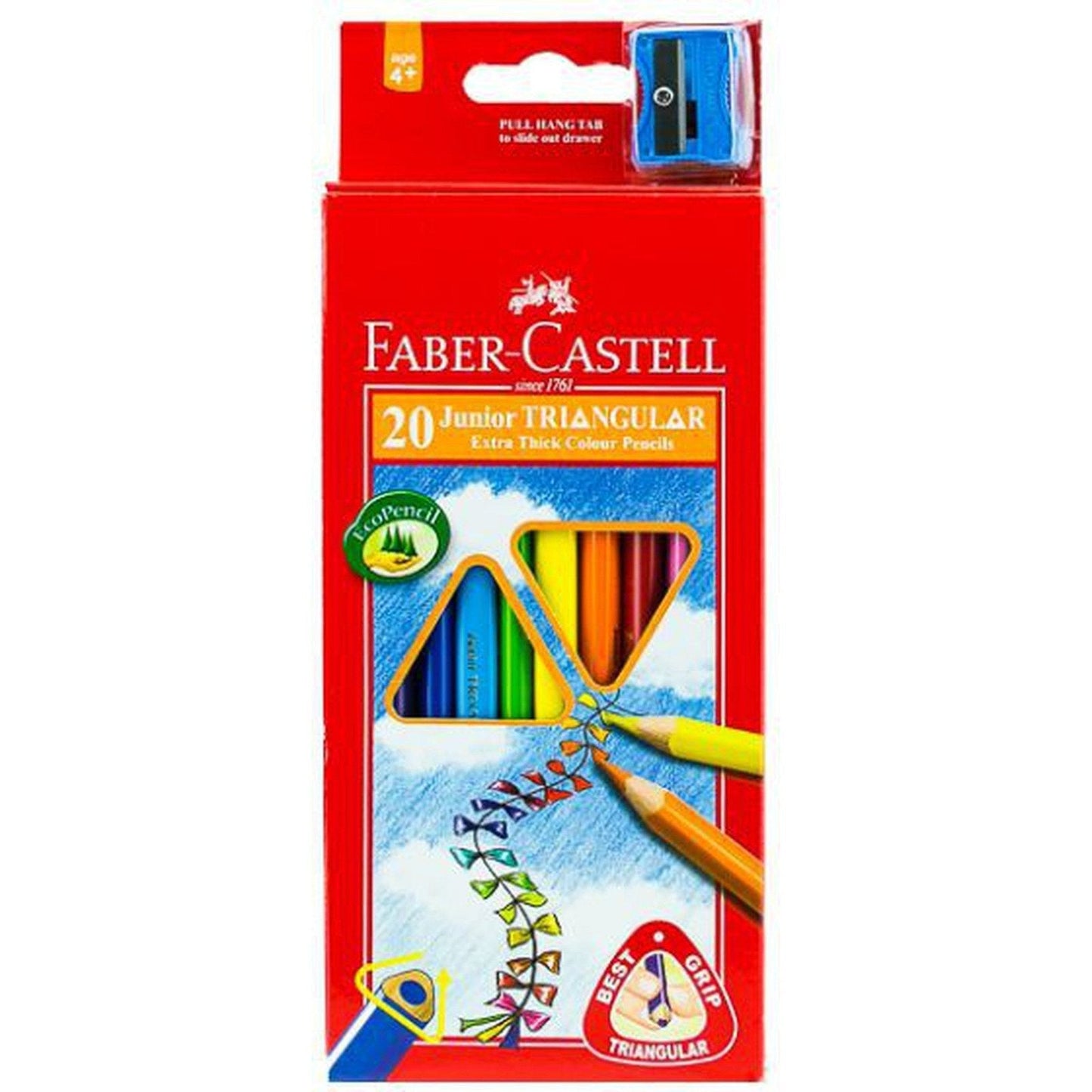 Faber Castell-Junior Triangular Color Pencil 20 (Long)