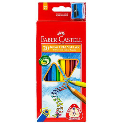 Faber Castell-Junior Triangular Color Pencil 20 (Long)