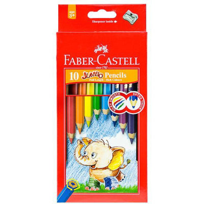 Faber Castell-Redline Jumbo Color Pencil 10 (Long)