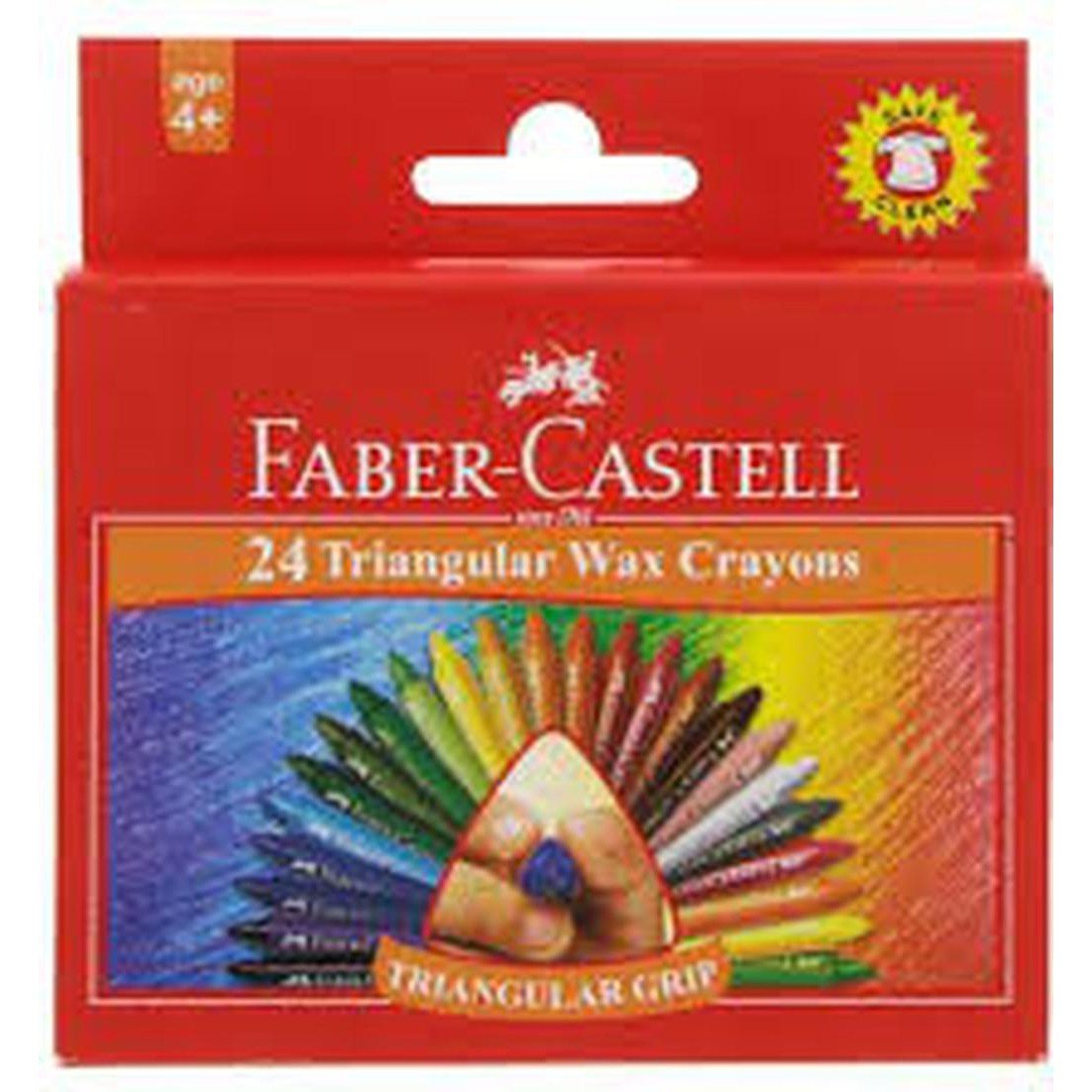 Faber Castell Triangular Wax Crayons 24 Pieces