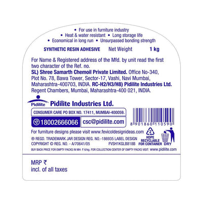 Fevicol Synthetic Resin Adhesive Glue 1 KG