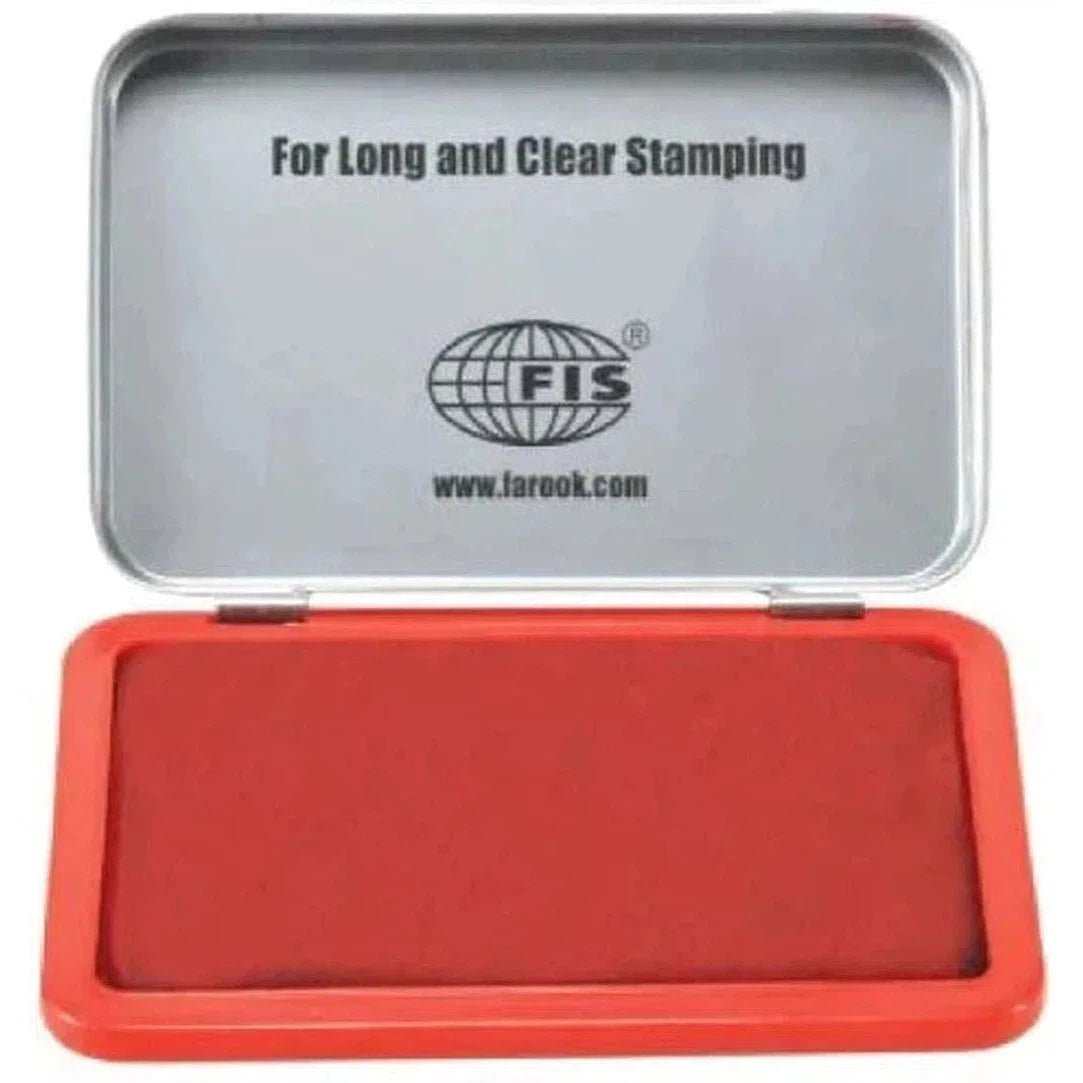 Fis Red Stamp Pad (Fssm3Re) - 122 X 84 X 14Mm