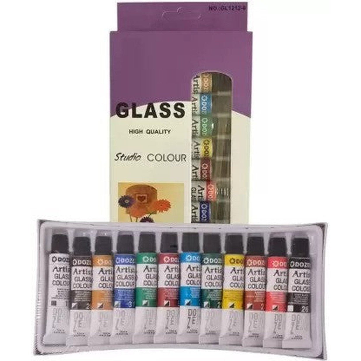 Glass Paint Tubes Set Of 12