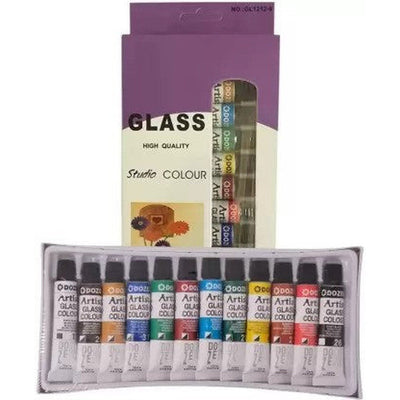 Glass Paint Tubes Set Of 12