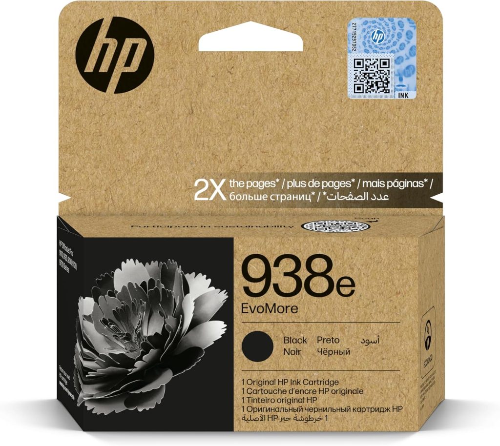 HP 938e Black Color - 2500 Pages / Black Color / High Capacity / Ink Cartridge