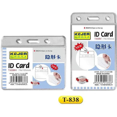 Kejea T-838 Id Card Holder Clear - Horizontal & Vertical