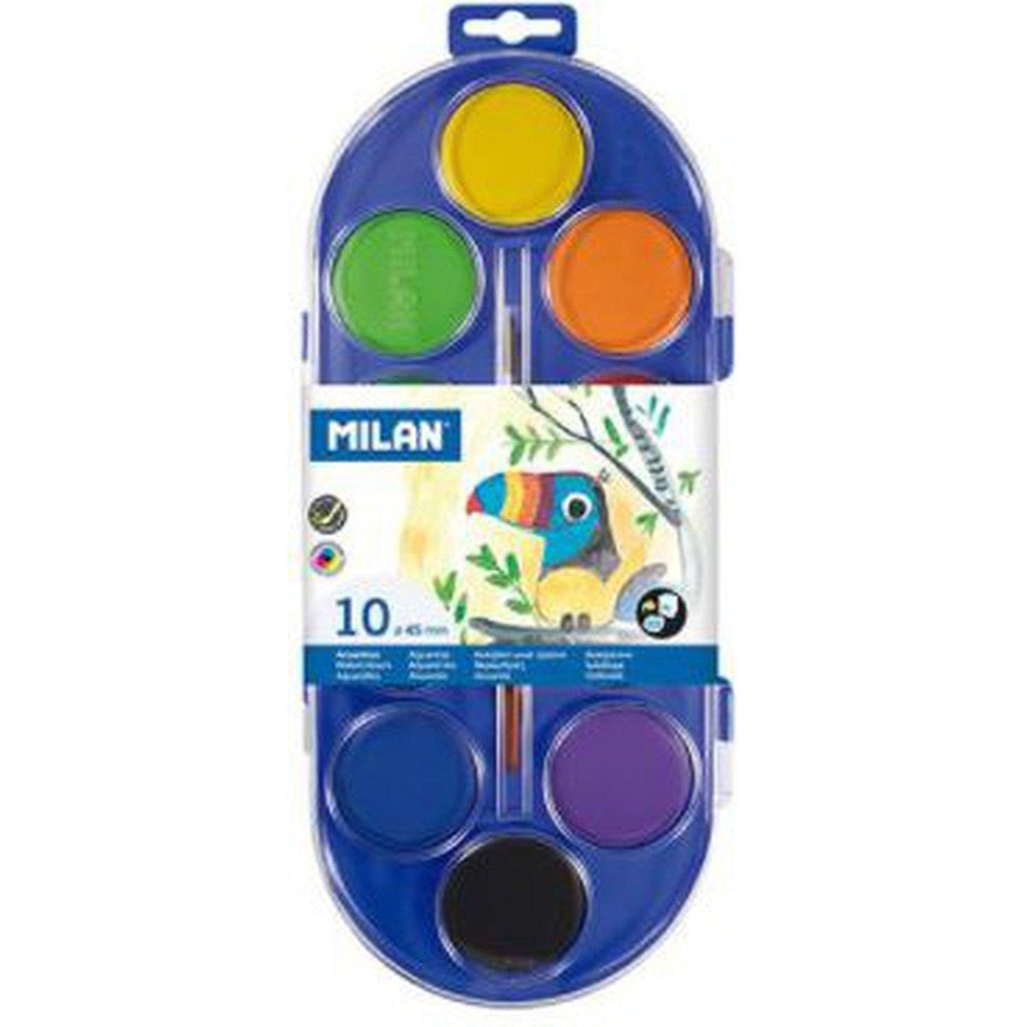 Milan 10 Water Colour Discs In Case