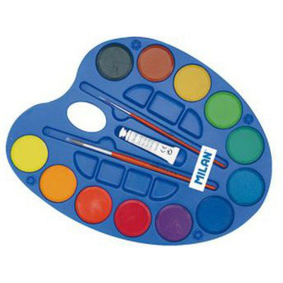 Milan Palette Of 12 Water Colour Discs