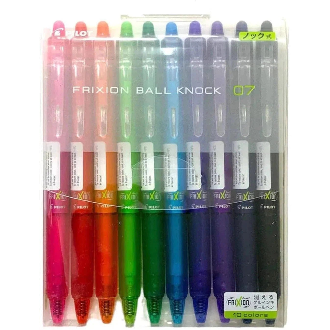 Pilot Frixion Clicker Ballpoint Pens Erasable 10 Colors
