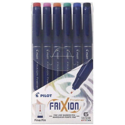 Pilot Frixion Fineliner Erasable Pens 6 Colors