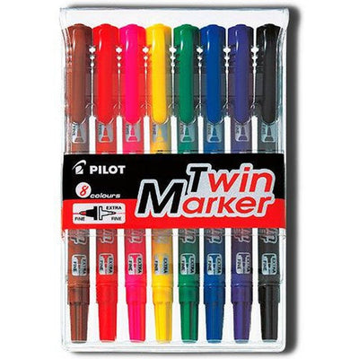 Pilot Twin Marker 8 Color Set