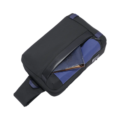 Porodo Lifestyle Cross Body Sling Bag - Black/Blue